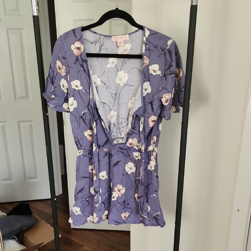 Floral Purple Women's ROMPER MEDIUM